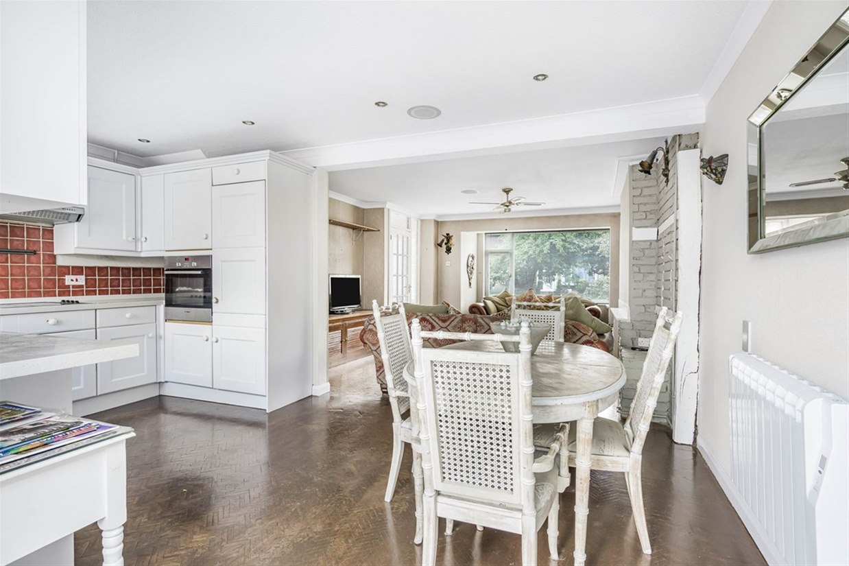 Open kitchen and dining space